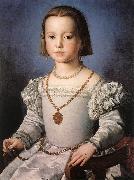BRONZINO, Agnolo Bia, The Illegitimate Daughter of Cosimo I de  Medici oil painting on canvas